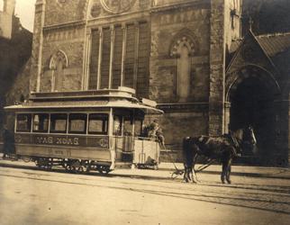 Last horse-drawn street car in Boston Photograph