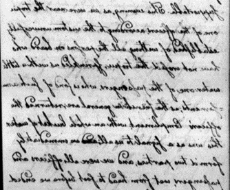 detail of a handwritten letter